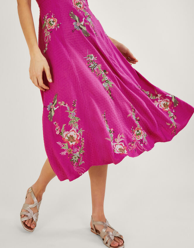Jenny Embroidered Tea Dress , VIOLET, large