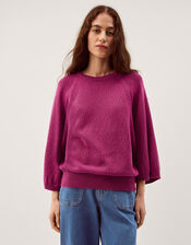 Codie &frac34; Sleeve Jumper, Pink (PINK), large