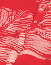 Fabienne Chapot Denis Shell Print Shirt Dress, Red (RED), large