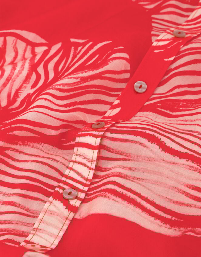 Fabienne Chapot Denis Shell Print Shirt Dress, Red (RED), large