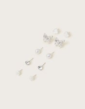 5-Pack Bridesmaid Pearl Stud Earrings, , large