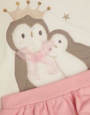 Baby Penguin Top & Frill Leggings Set, Ivory (IVORY), large