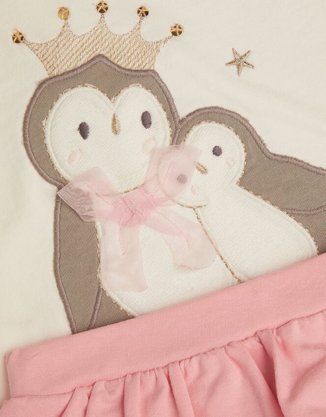 Baby Penguin Top & Frill Leggings Set, Ivory (IVORY), large