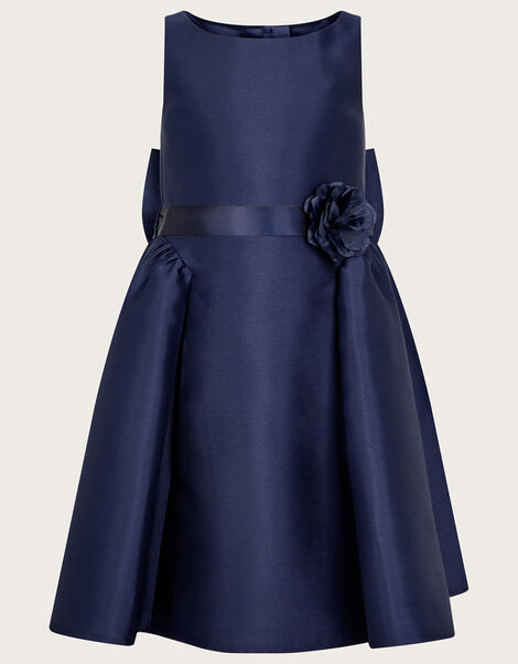 Holly Duchess Twill Bridesmaids Dress Blue, Blue (NAVY), large