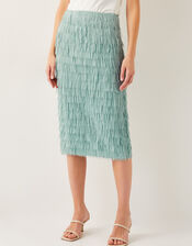 Cosima Fringe Pencil Skirt, Green (SAGE), large