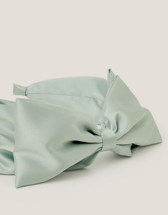 Bridesmaid Bow Headband, Green (SAGE), large