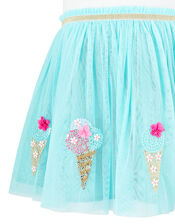 Baby Sequin Ice Cream Disco Dress, Blue (AQUA), large