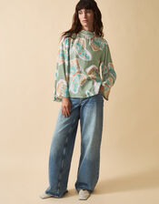 Clemence Aurelie Butterfly Top, Green (SAGE), large