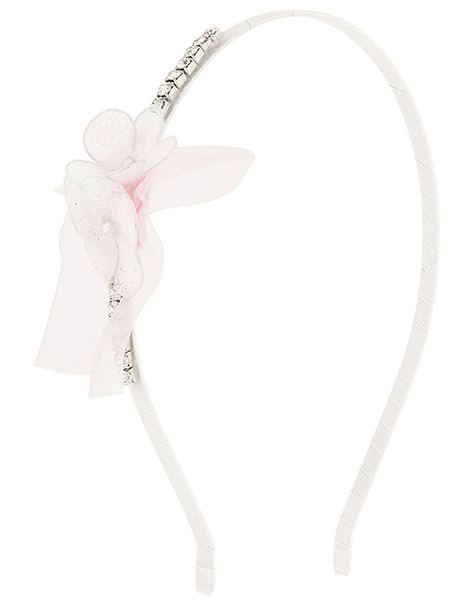 Crystal and Flower Headband, , large
