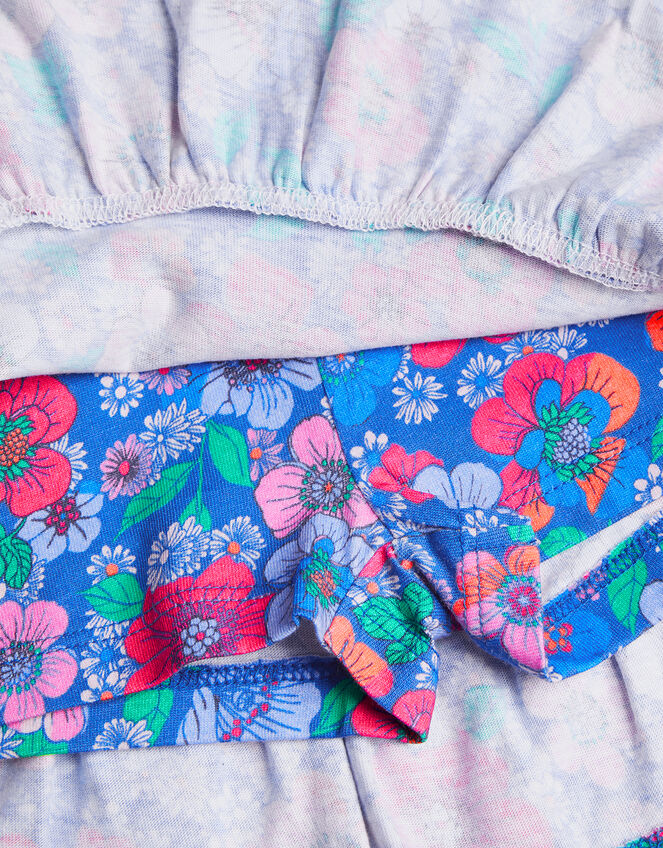 Floral Print Skort, Blue (BLUE), large