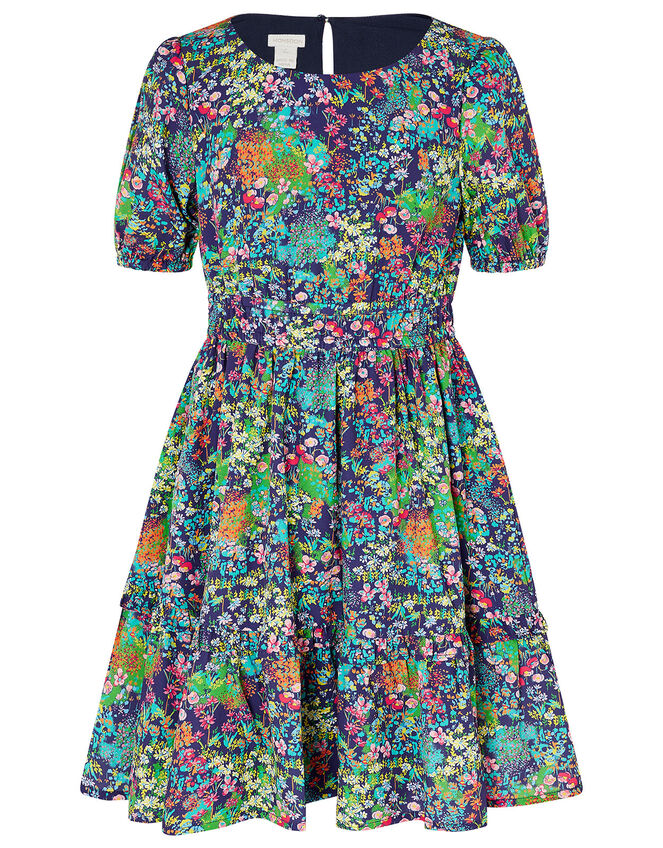 Wild Flower Dress, Blue (NAVY), large