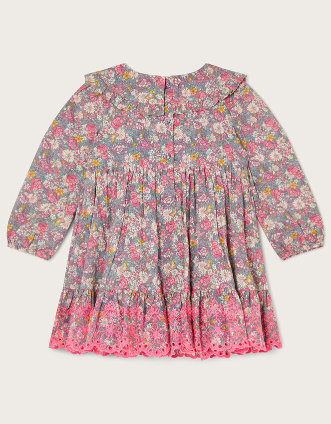 Baby Ditsy Broderie Dress, Grey (GREY), large