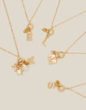 Initial Charm Necklace Set, Gold (GOLD), large