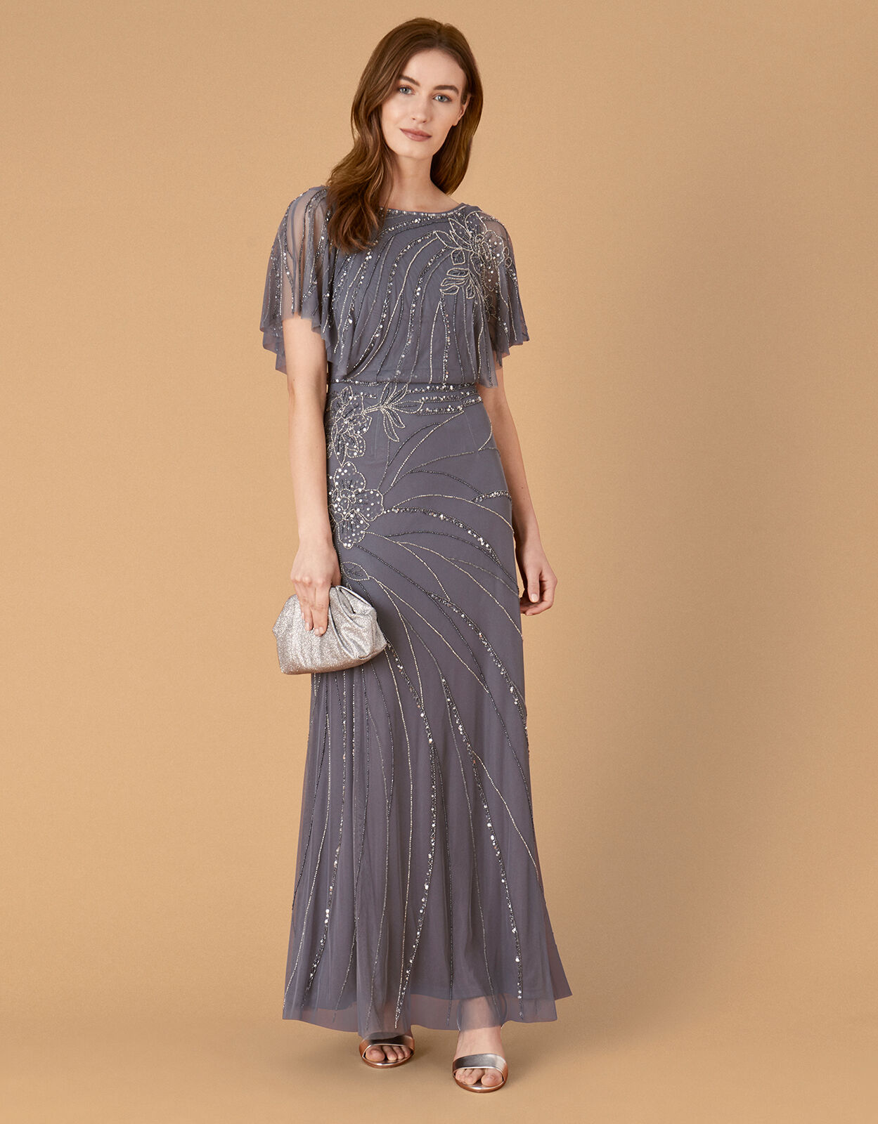ARTISAN Autumn Floral Maxi Dress Blue