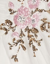 Kai Sequin Flower Maxi Dress, Ivory (IVORY), large