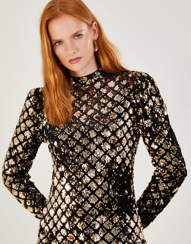 Cindy Sequin Top, Gold (GOLD), large