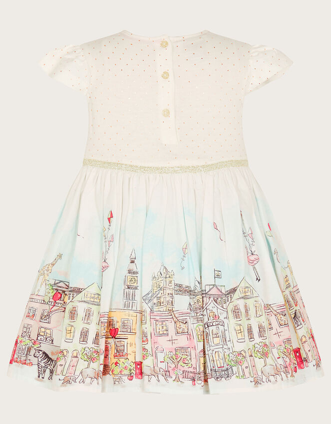 Baby London Scene 2-in-1 Dress, Ivory (IVORY), large