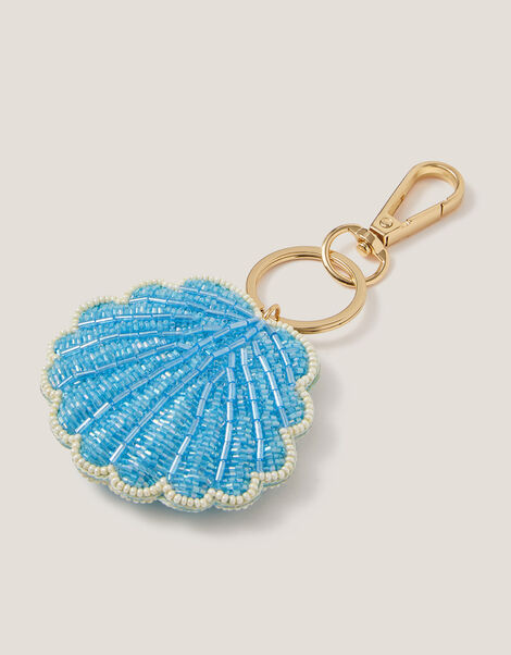 Shell Beaded Bag Charm, , large