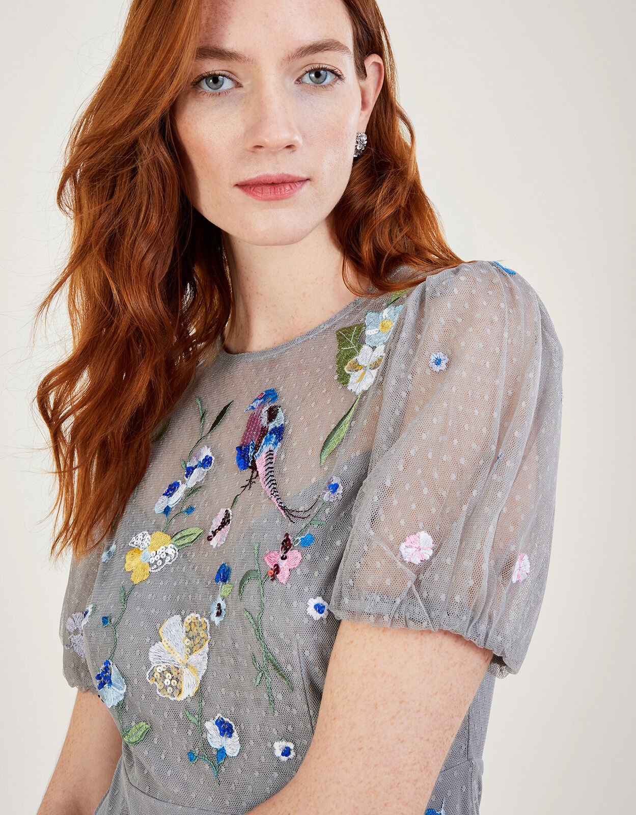 Monsoon grey dress cheap