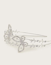 Diamante Butterfly Metal Headband, , large
