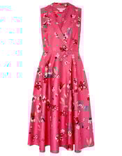 Maisy Floral Dress in Organic Cotton, Pink (PINK), large