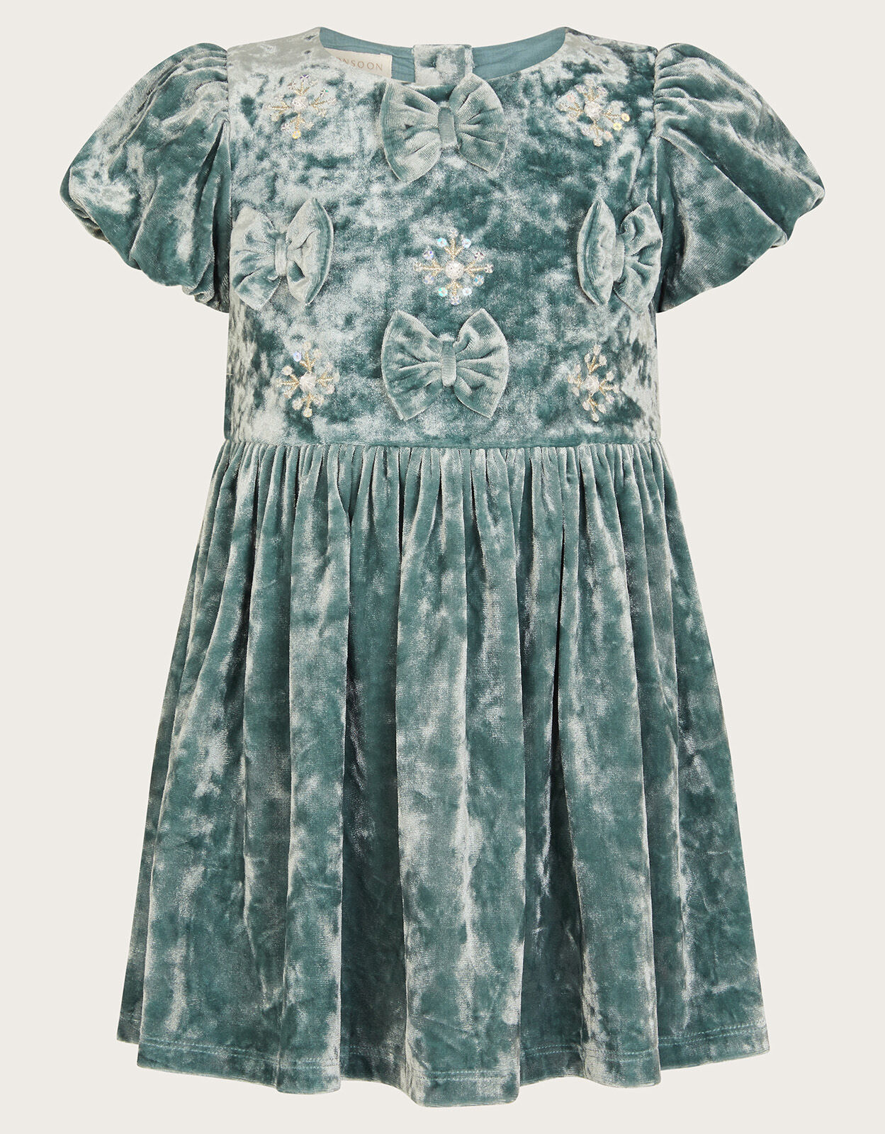 Monsoon teal velvet top dress