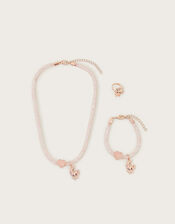 Unicorn Charm Necklace Bracelet and Ring Set, , large