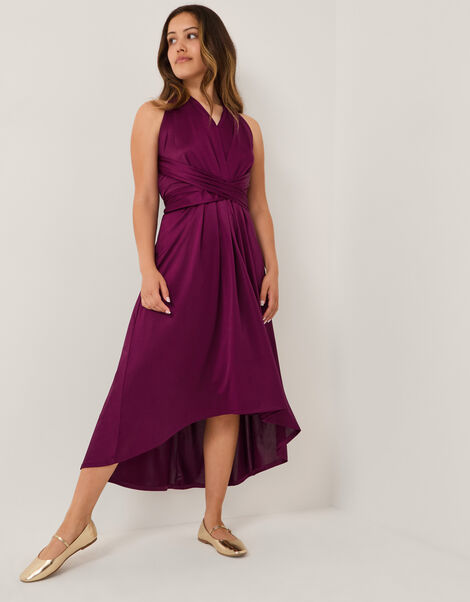 Tia Twist Prom Dress, Red (BERRY), large