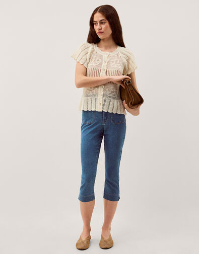 Cassie Capri Jeans, Blue (MID AUTHENTIC BLUE), large