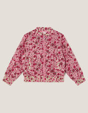 Floral Print Bomber Jacket, Pink (PINK), large