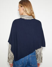 Carly Poncho, Blue (NAVY), large