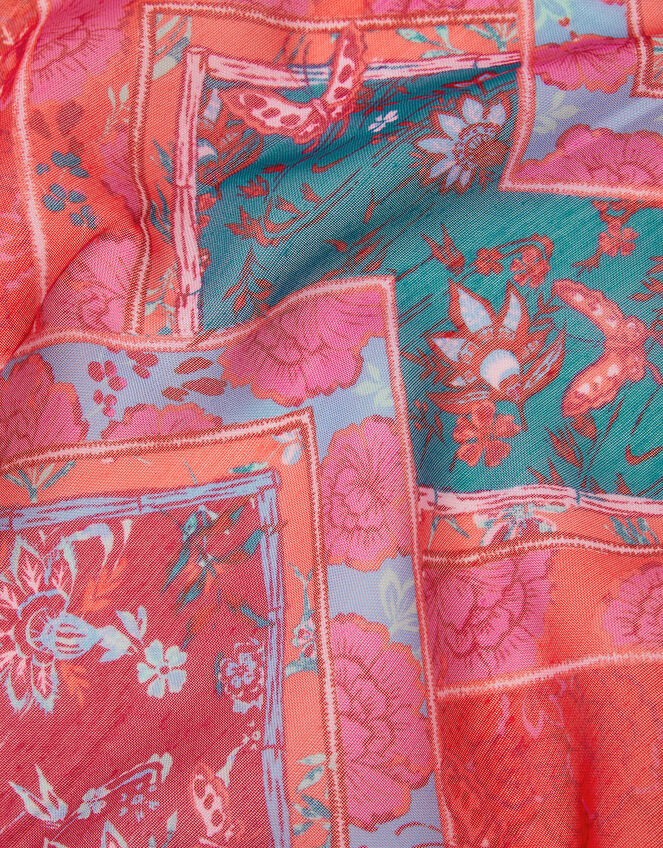 Tile Print Lightweight Scarf, , large