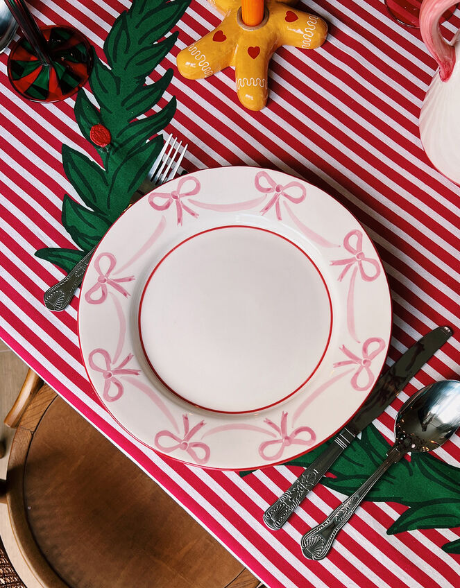 Anna and Nina Bow Dinner Plate, , large