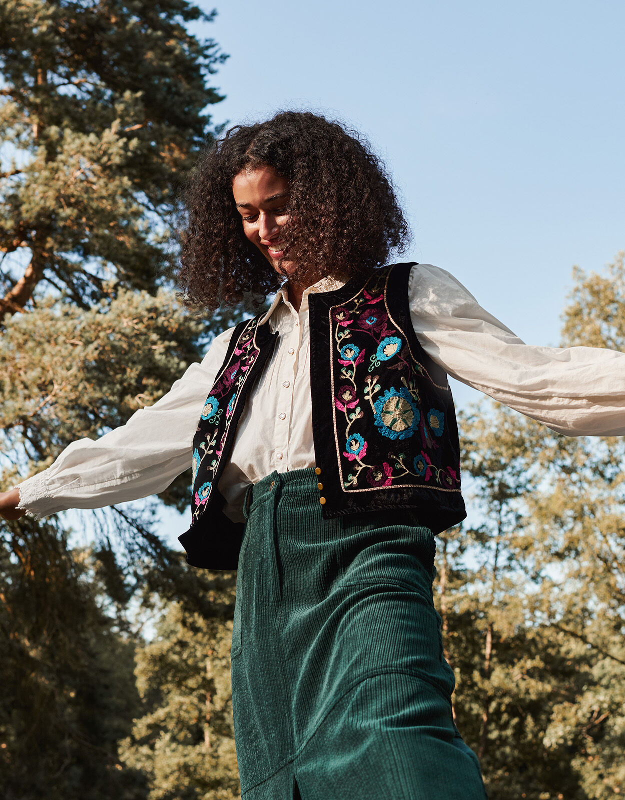 Embroidered vest clearance