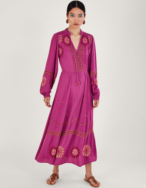 Floral Stitch Dress, Pink (PINK), large