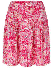 Coco Floral Flippy Skirt in LENZING™ ECOVERO™, Orange (CORAL), large