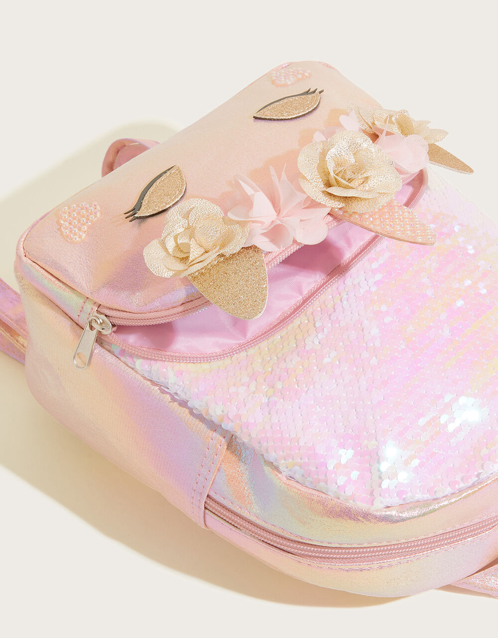 Flower Sequin Unicorn Backpack