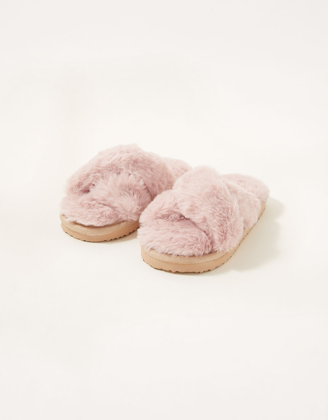 Girls pink fluffy sliders online