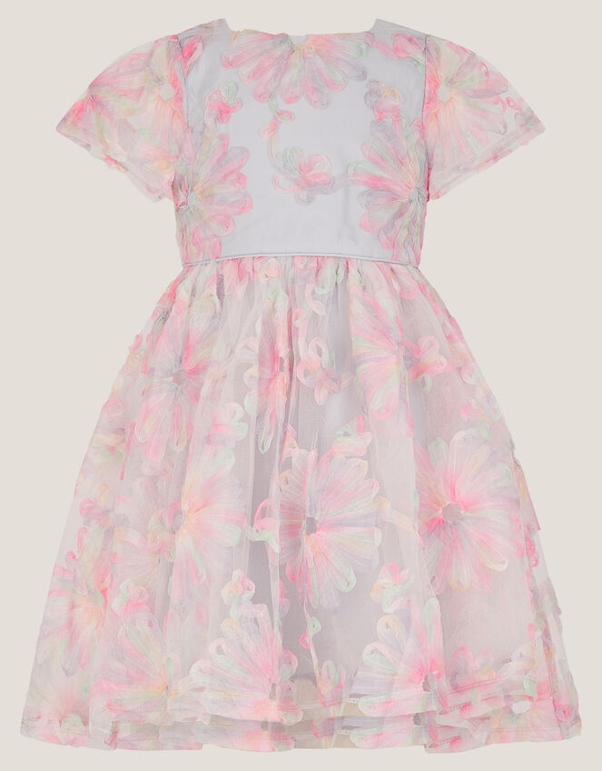 Haisley Appliqué Flower Tulle Dress, Multi (MULTI), large