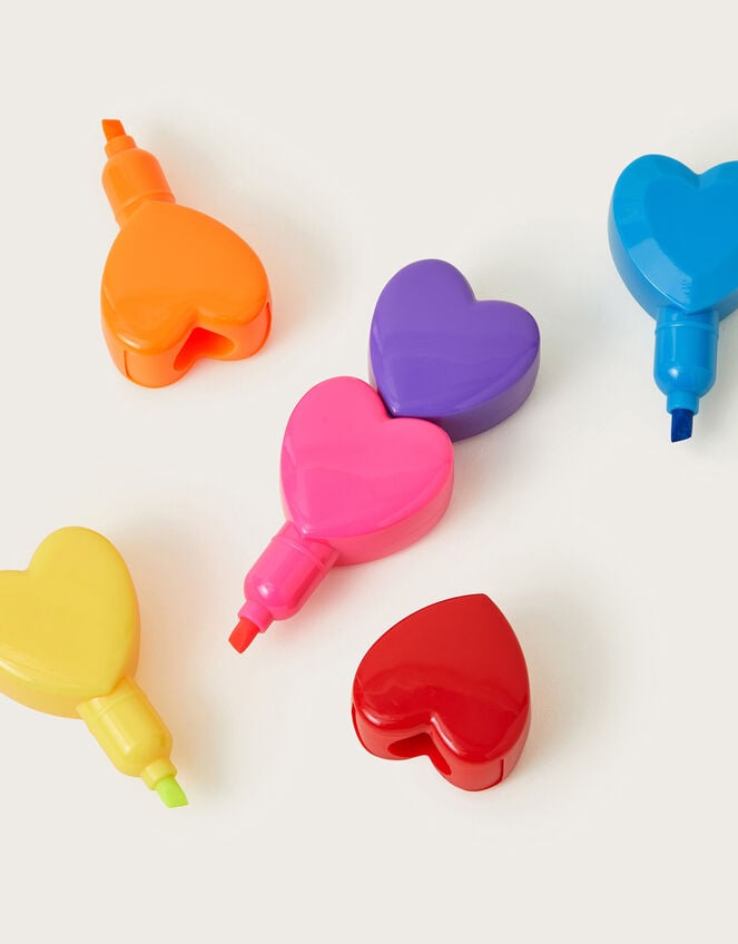 Stackable Heart Highlighter Pens, , large