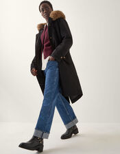 Paula Faux Fur Parka, Black (BLACK), large