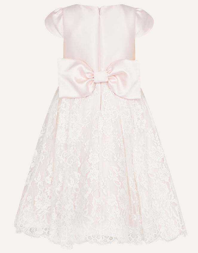 Lace and Duchess Twill Bridesmaid Dress, Pink (PINK), large