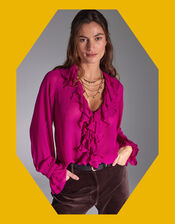 East Ruffle Blouse, Pink (PINK), large