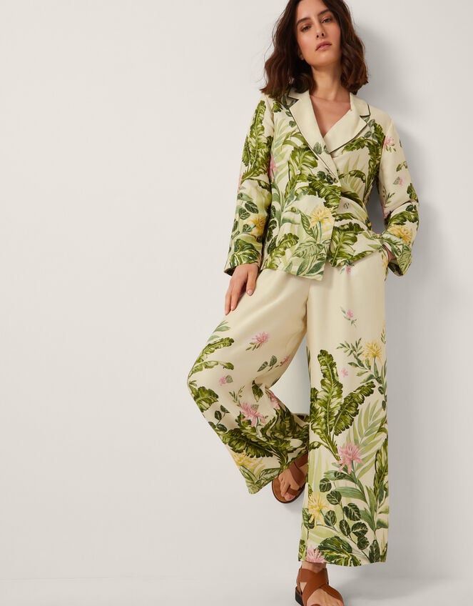 Fleur Floral Print Shacket, Cream (CREAM), large