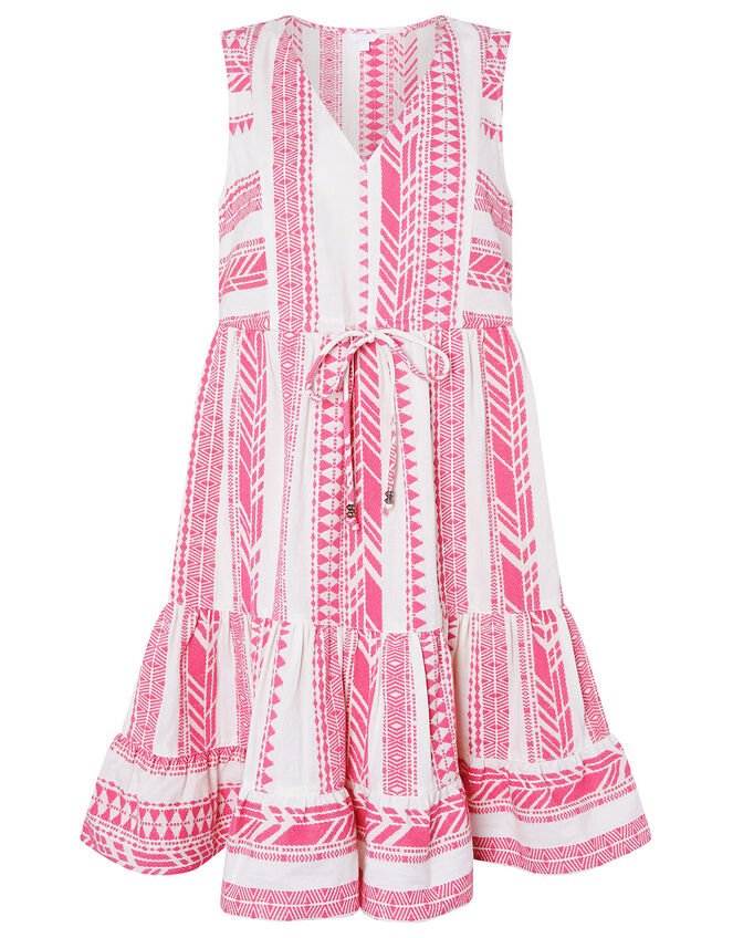 Woven Jacquard Dress, Pink (PINK), large