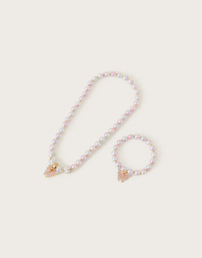 Rainbow Butterfly Necklace and Bracelet Set, , large
