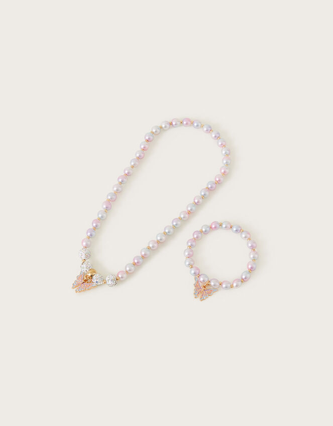 Rainbow Butterfly Necklace and Bracelet Set, , large