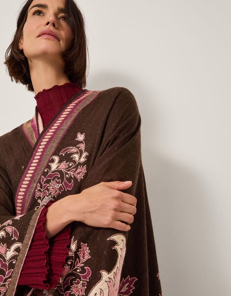 Crissy Jacquard Wrap Cardigan, Pink (PINK), large