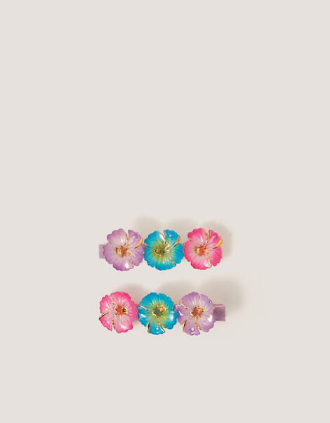 2-Pack Tropical Flower Hair Clips, , large
