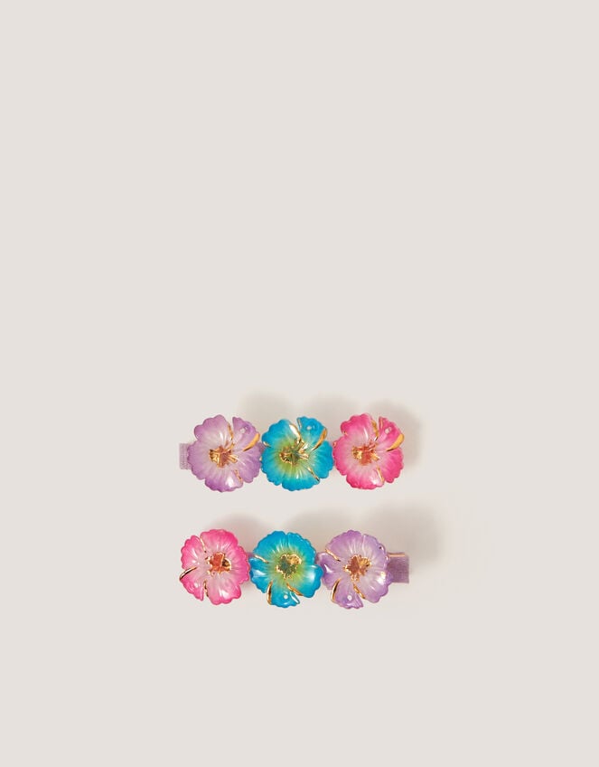 2-Pack Tropical Flower Hair Clips, , large